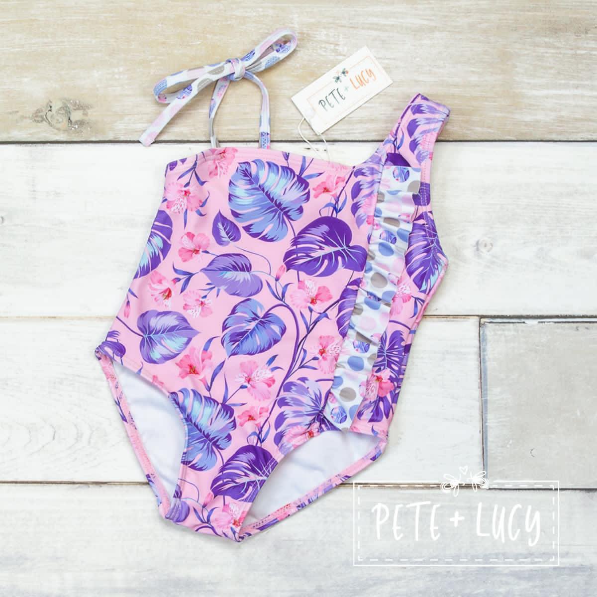 Pete & Lucy Swim 2022 Tropical Lilac 1 Piece