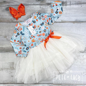 Pete & Lucy Birds & Blooms Long Sleeve Dress