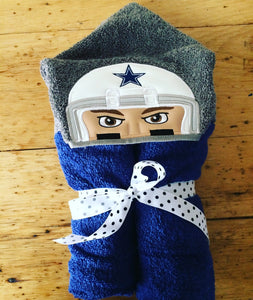 Cowboys Football Player Inspired Hooded Towel, Kids Large Hooded Towel, Baby Large Hooded Towel