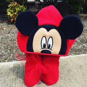 Mickey Inspired Hooded Towel, Kids Large Hooded Towel, Baby Large Hooded Towel