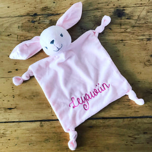 Personalized Bunny, Giraffe, Unicorn and Elephant Baby Lovies