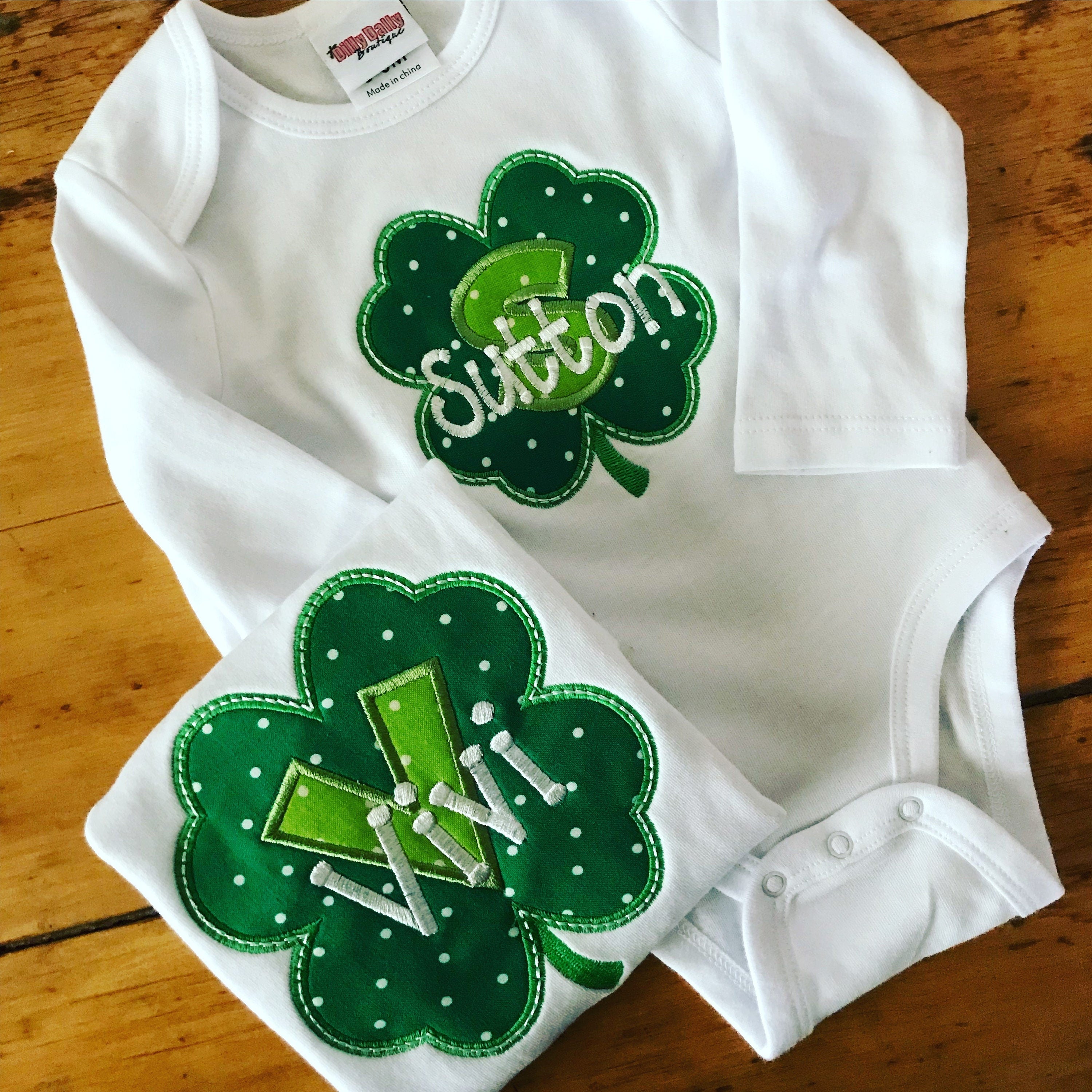 Custom Boutique Shamrock Alpha Appliqué Tee