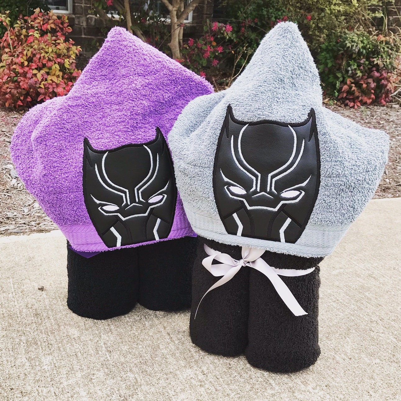 Black Panther Inspired Hooded Towel for kids, Large Kids Hooded Towel