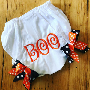 Boo Halloween Baby Girl Bloomers Diaper Cover, Halloween Bloomers, Boo Halloween Bloomers, Halloween Diaper Cover