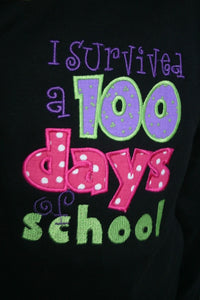 100th Day of School Appliqued Tee, 100th Day of School Shirt, 100th Day of School Tshirt