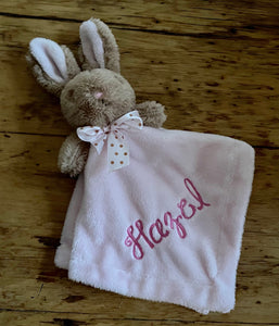 Personalized Monogrammed Bunny Baby Lovie