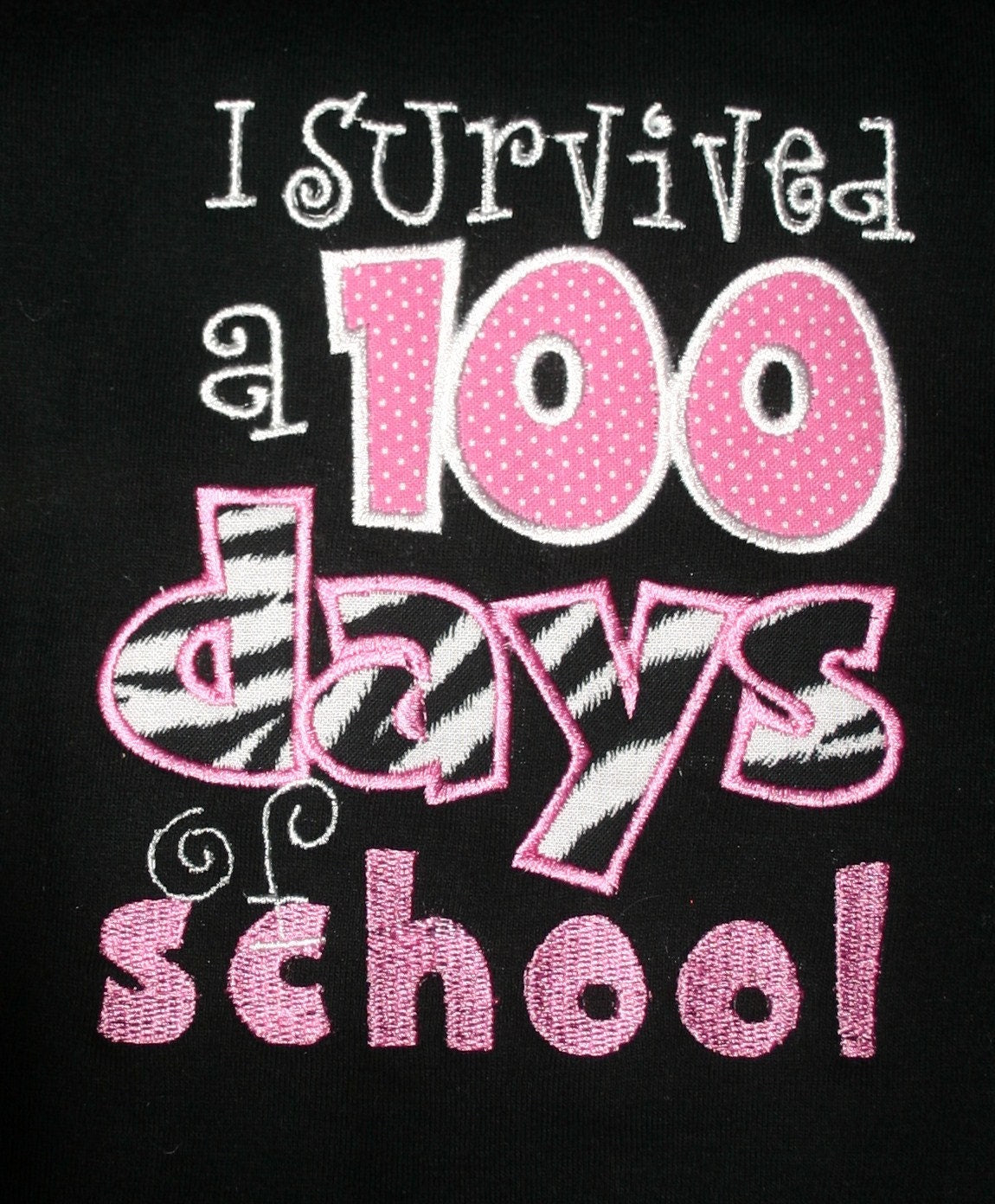 100th Day of School Appliqued Tee, 100th Day of School Shirt, 100th Day of School Tshirt
