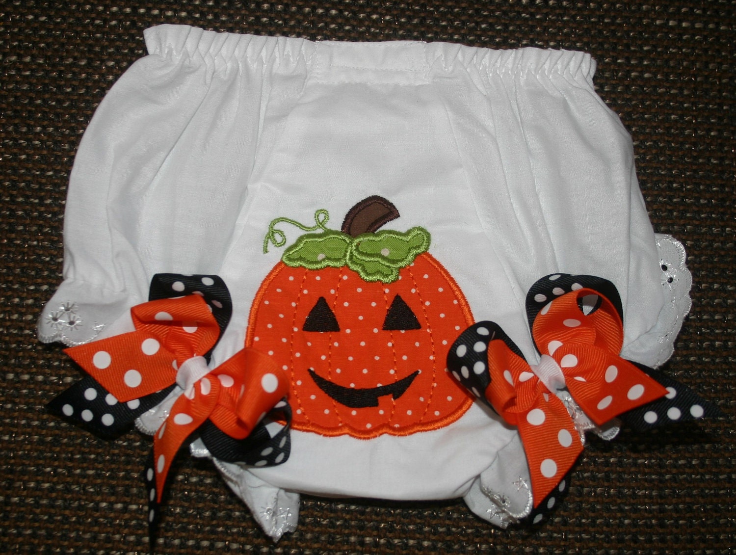 Jack O Lantern Pumpkin Halloween Baby Bloomer Diaper Cover