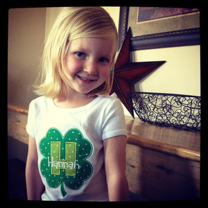 Custom Boutique Shamrock Alpha Appliqué Tee