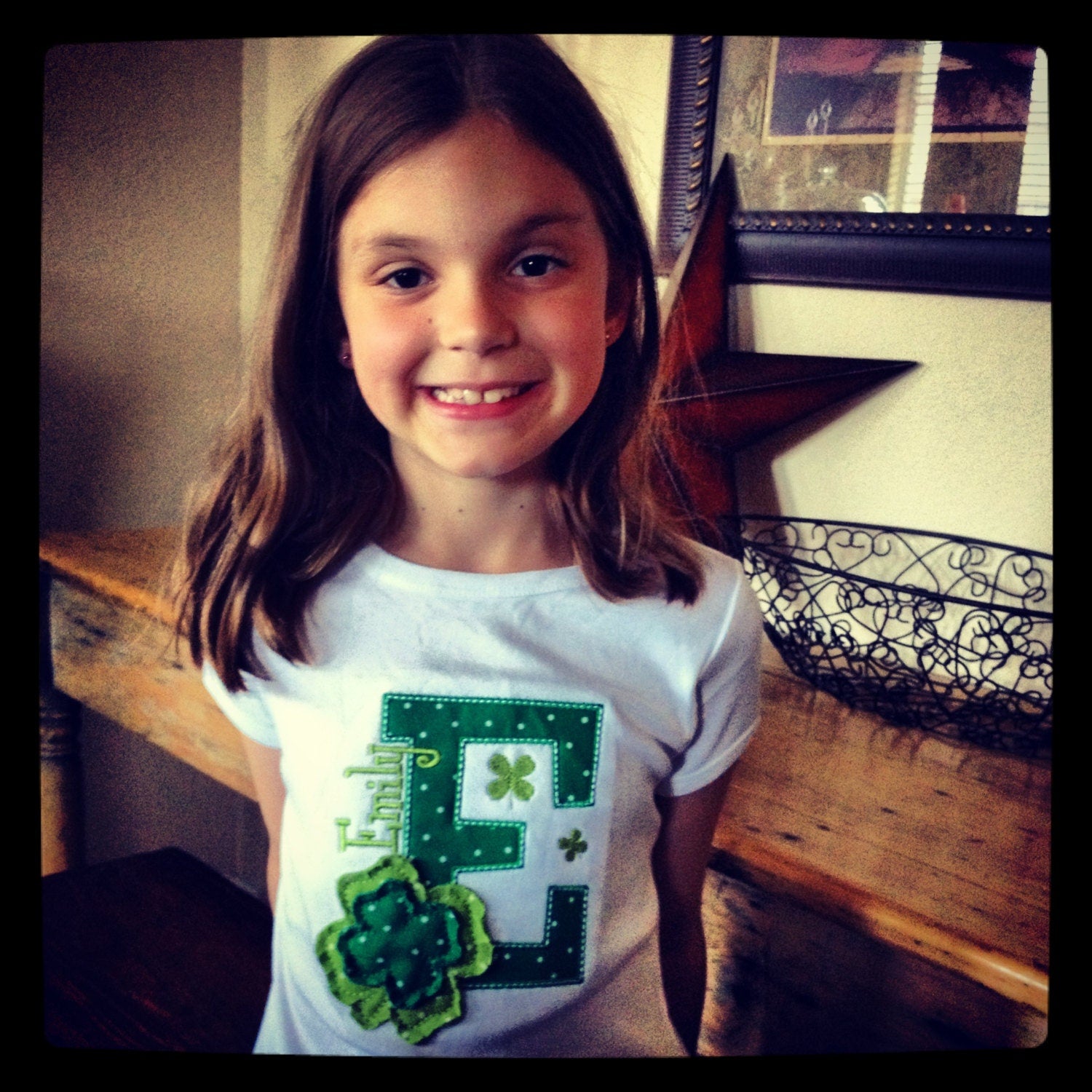 Shabby Shamrock Alpha Appliqué Tee or Onsie