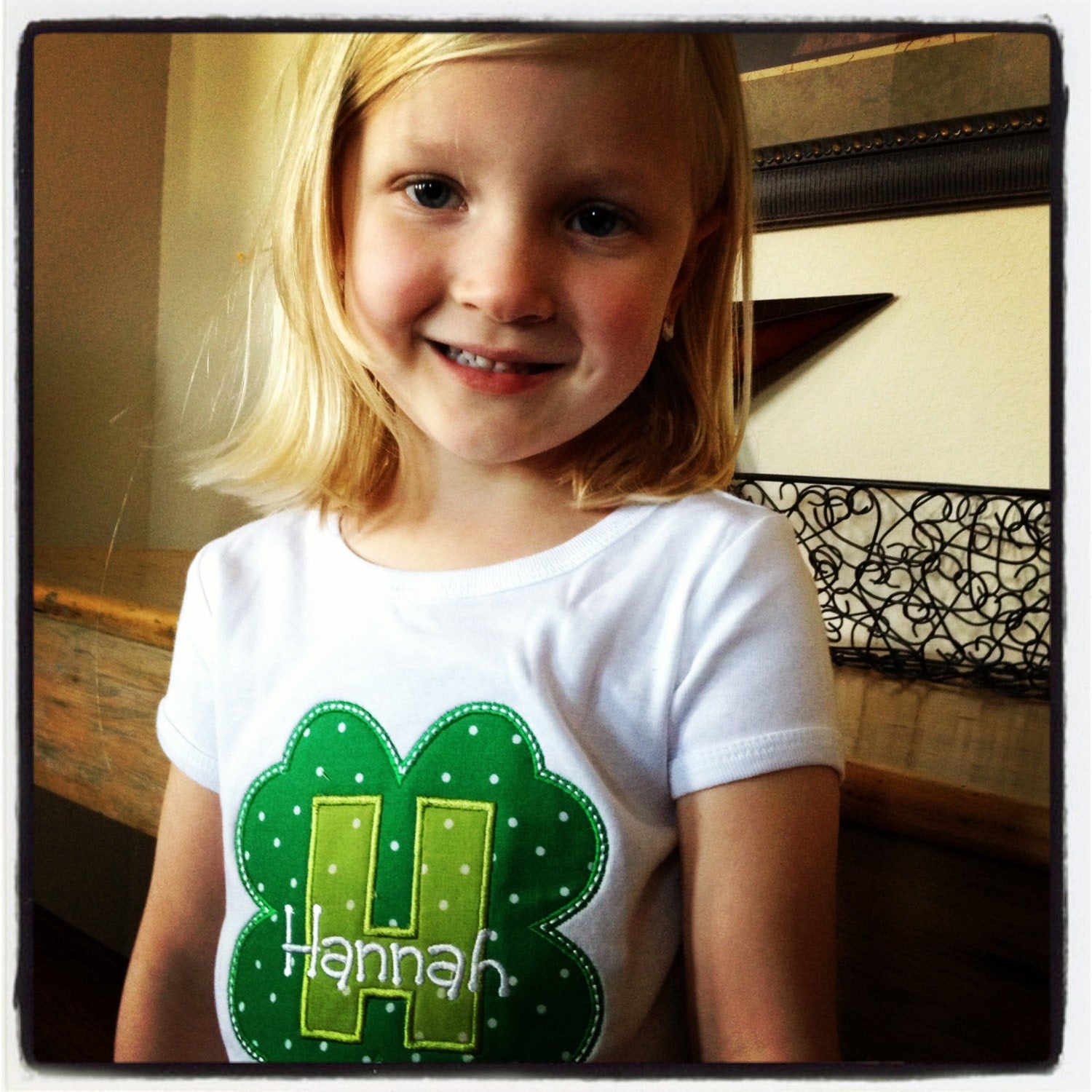Custom Boutique Shamrock Alpha Appliqué Tee