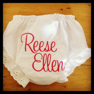 Personalized Monogrammed Baby Bloomer Diaper Cover, Monogrammed Diaper Cover, Monogrammed Bloomer, Personalized Bloomer