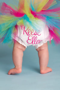 Personalized Monogrammed Baby Bloomer Diaper Cover, Monogrammed Diaper Cover, Monogrammed Bloomer, Personalized Bloomer