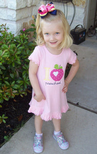 I Love Preschool Kindergarten First Grade Second Grade Dress