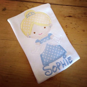 Cutie Princess Cinderella Inspired Personalized Applique Tshirt