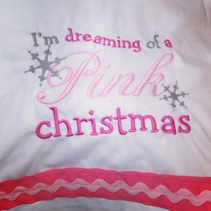 Dreaming of a Pink Christmas Pillowcase, Christmas Pillowcase, Girls Christmas Pillowcase, Night Before Christmas Pillowcase