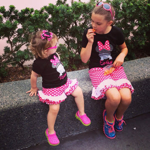 Minnie Epcot Appliqué Tshirt or Bodysuit for girls Vacation shirt