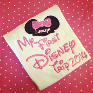 My First Disney Trip Applique Tshirt