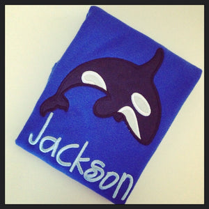 Boy's Killer Whale Sea World Appliqué Tshirt