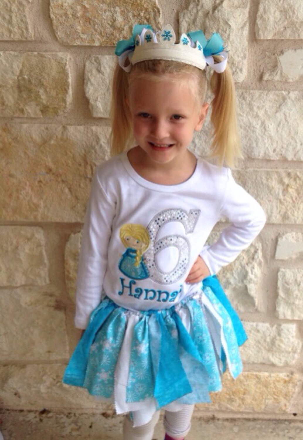 Frozen Inspired Birthday Appliquéd Tee Your choice of number or letter