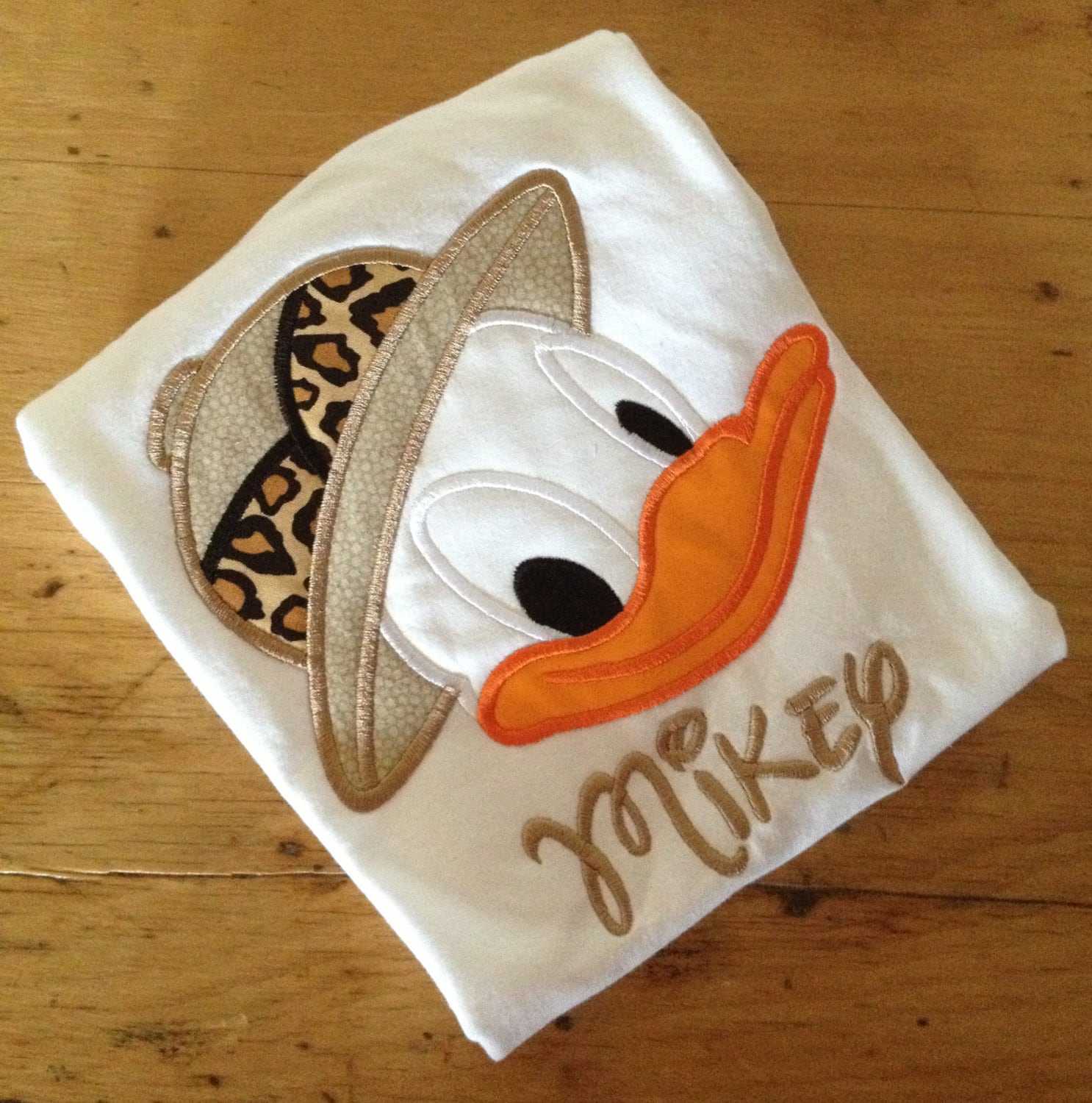 Boy's Safari Donald Personalized Applique Tshirt Vacation Tee