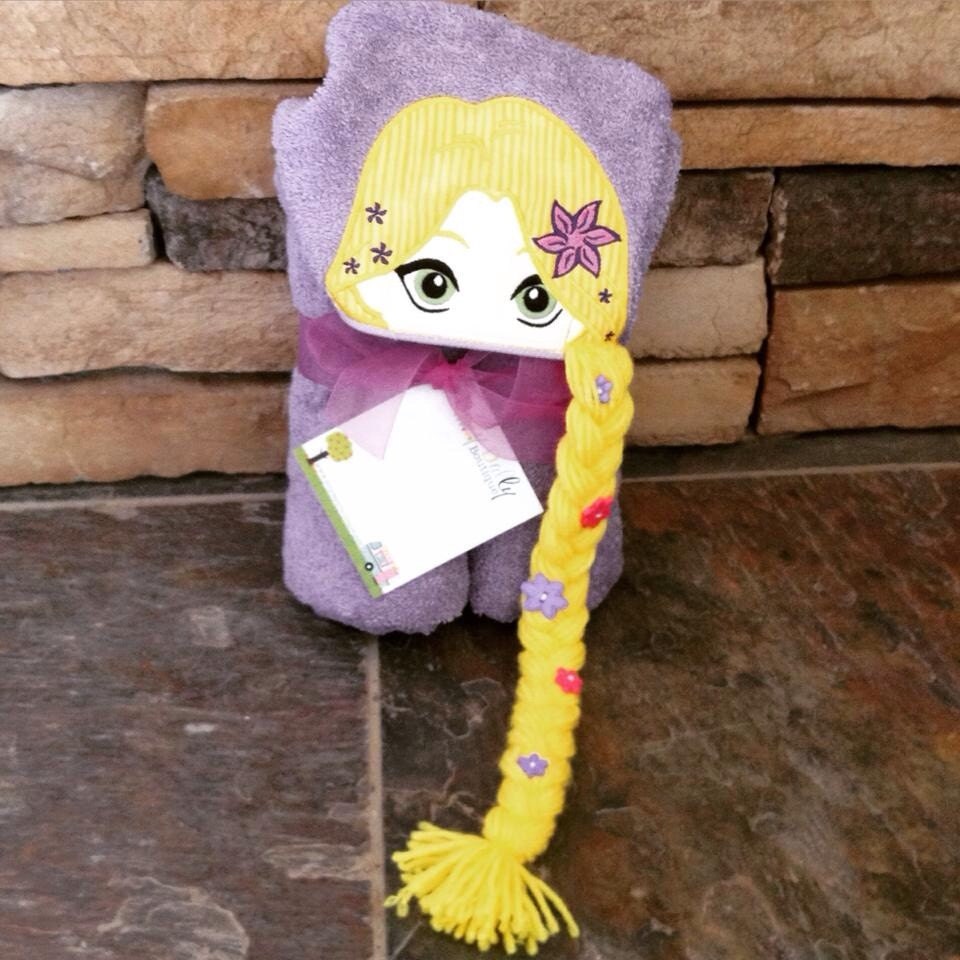 Rapunzel Inspired Hooded Towel
