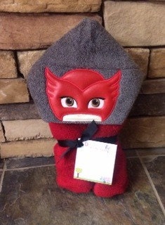 PJ Masks Inspired Hooded Towel Owlette Gekko Cat Boy, Large Kids Hooded Towel